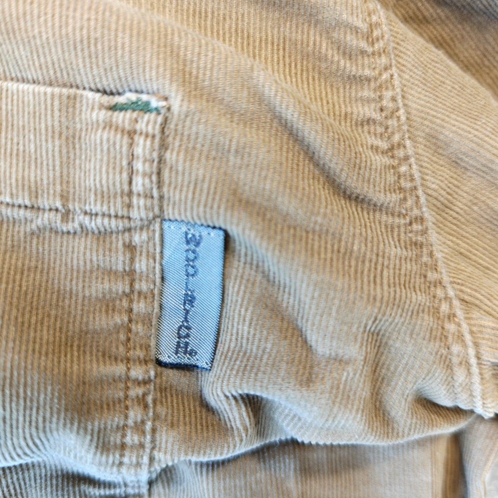 Woolrich Mens Corduroy Button Down Shirt Tan Khaki Long Sleeve Size Medium - Picture 7 of 8